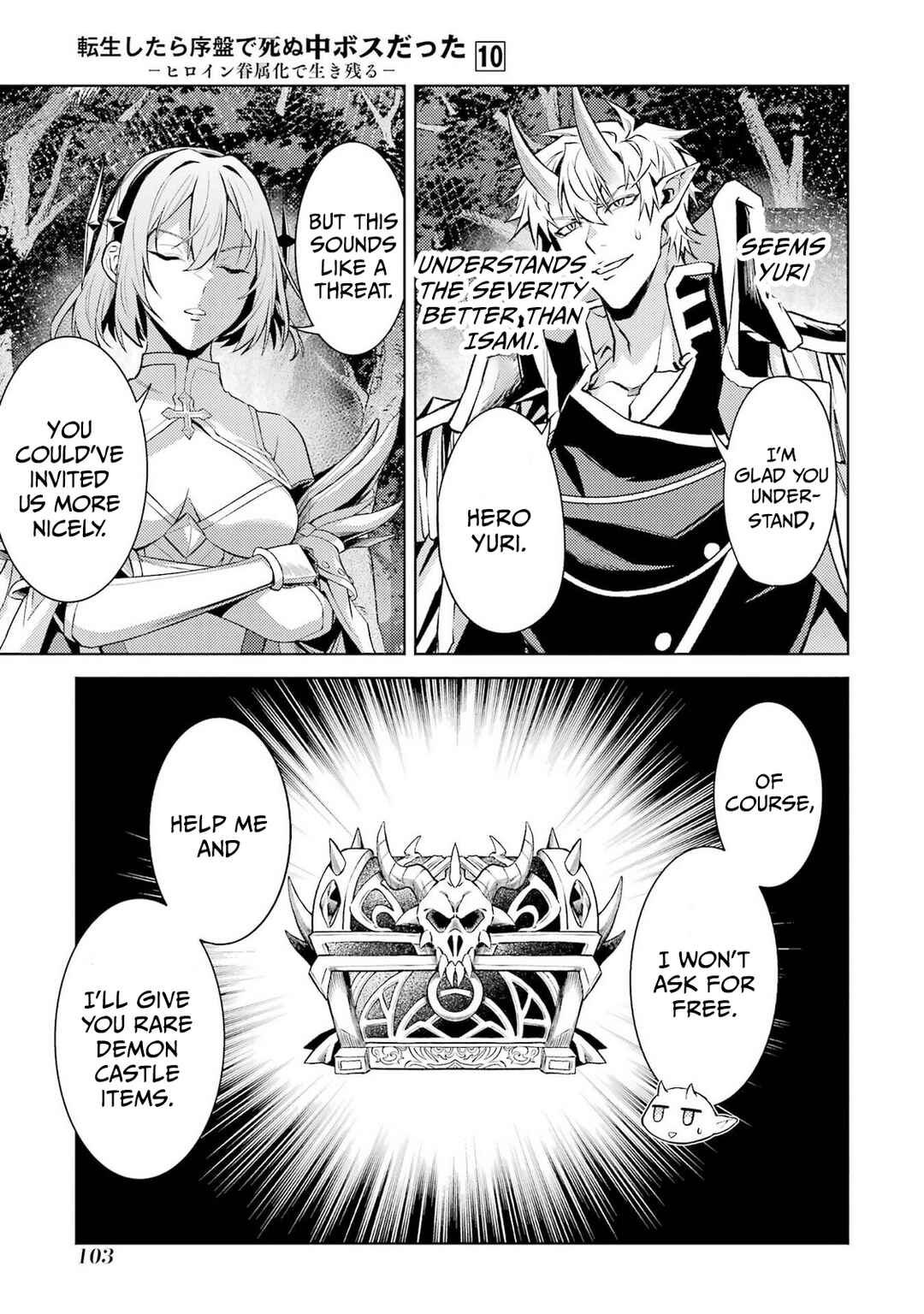 Tensei Shitara Joban de Shinu Chuu-Boss datta - Heroine Kenzokuka de Ikinokoru Chapter 29 - Page 40