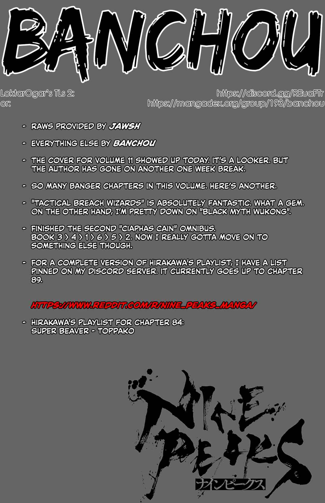 Nine Peaks Chapter 84 - Page 1