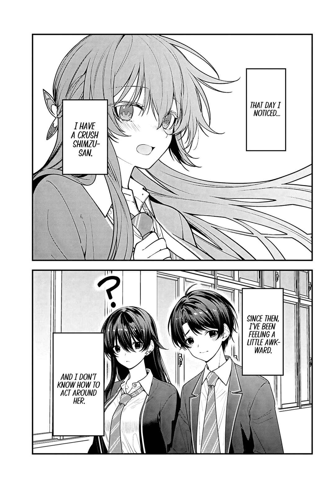 Tonari no Seki no Yankee Shimizu-san ga Kami wo Kuroku Sometekita Chapter 16 - Page 1