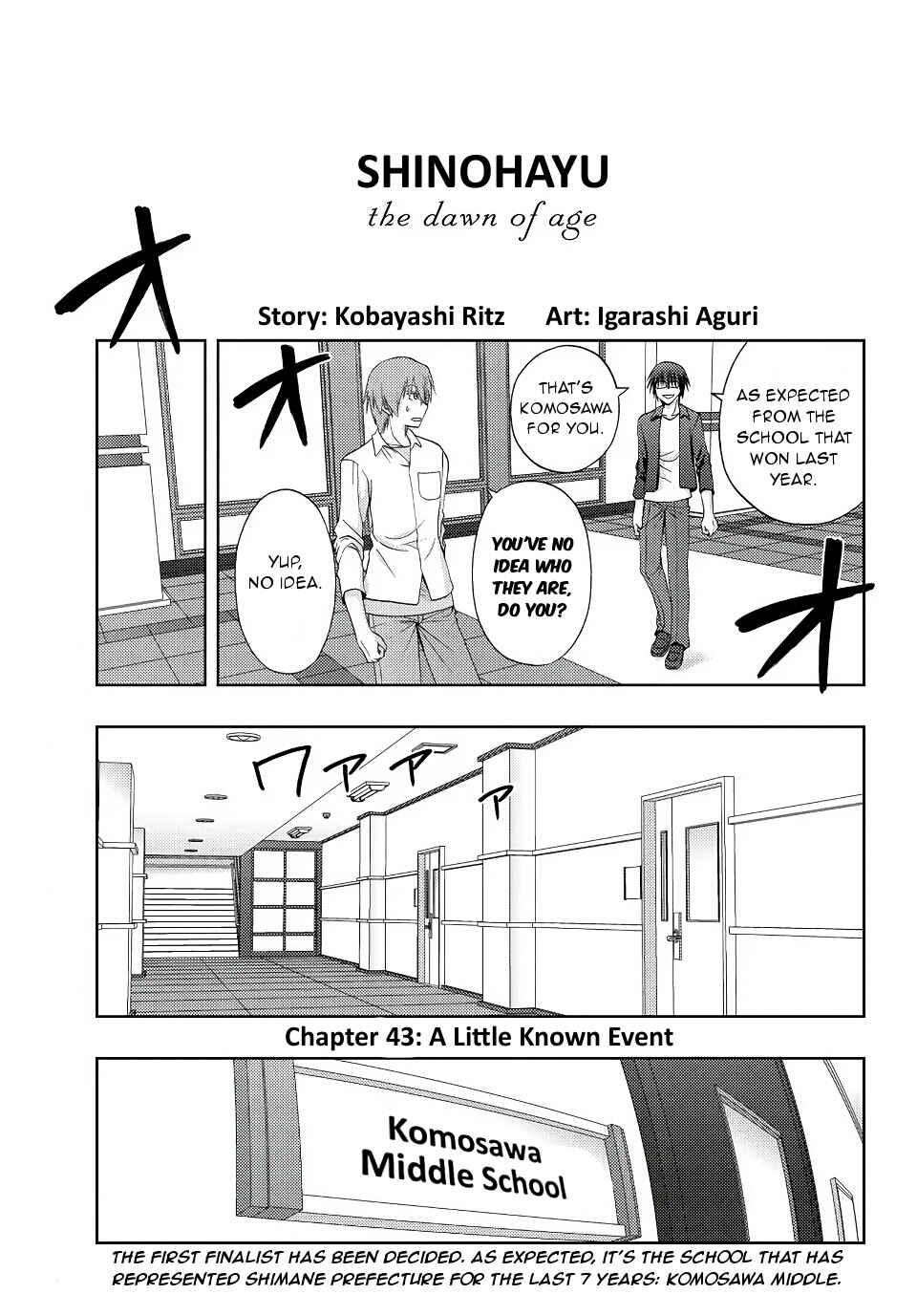 Shinohayu - The Dawn of Age Chapter 43 - Page 1