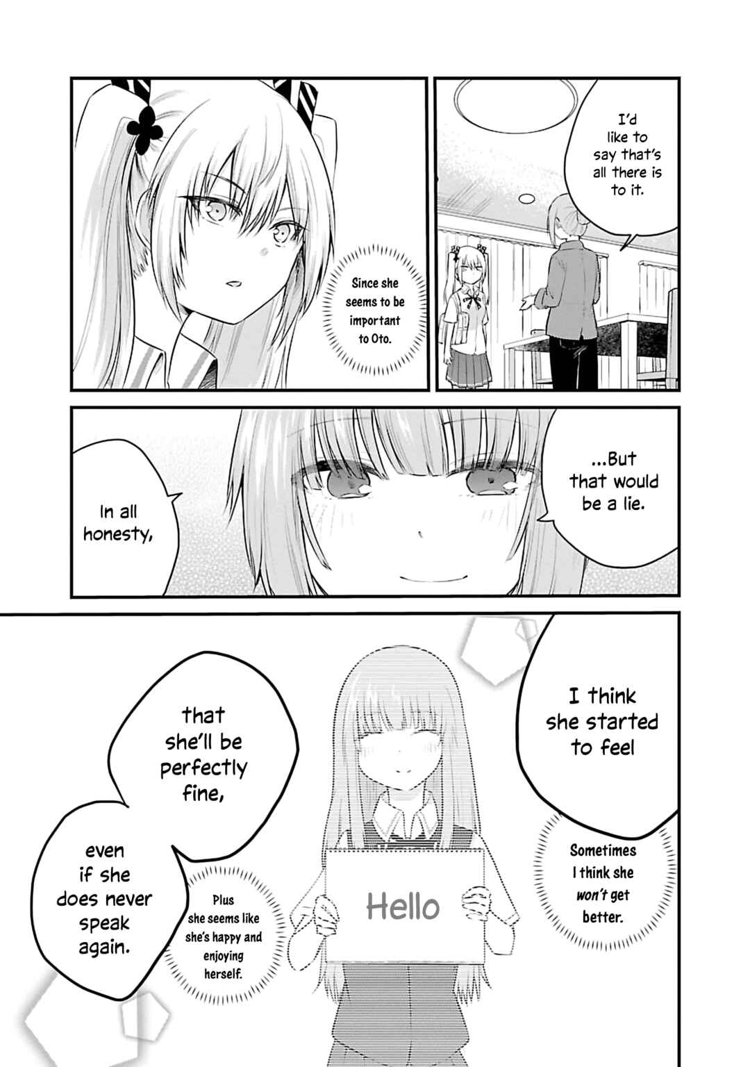 Koe ga dasenai Shoujo wa "Kanojo ga Yasashisugiru" to Omotte iru Chapter 41 - Page 9