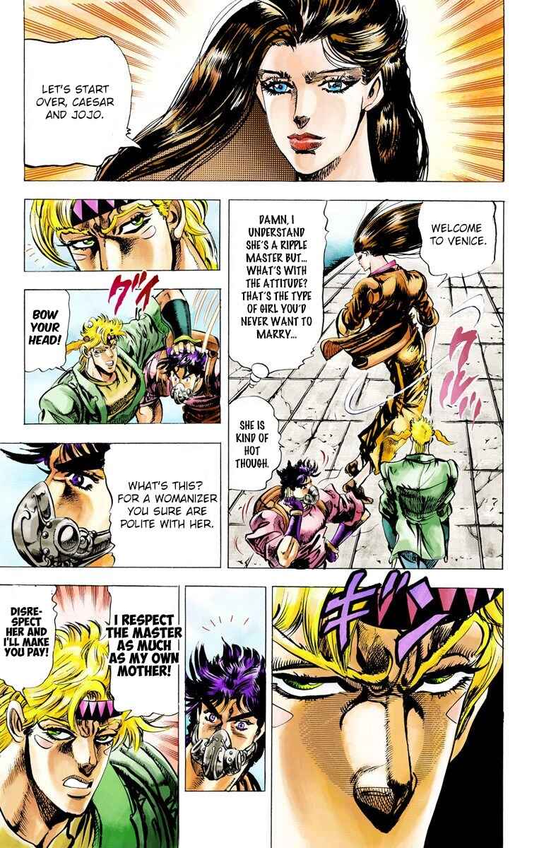 JoJo no Kimyou na Bouken: Part 2 - Sentou Chouryuu Color-ban Chapter 28 - Page 12