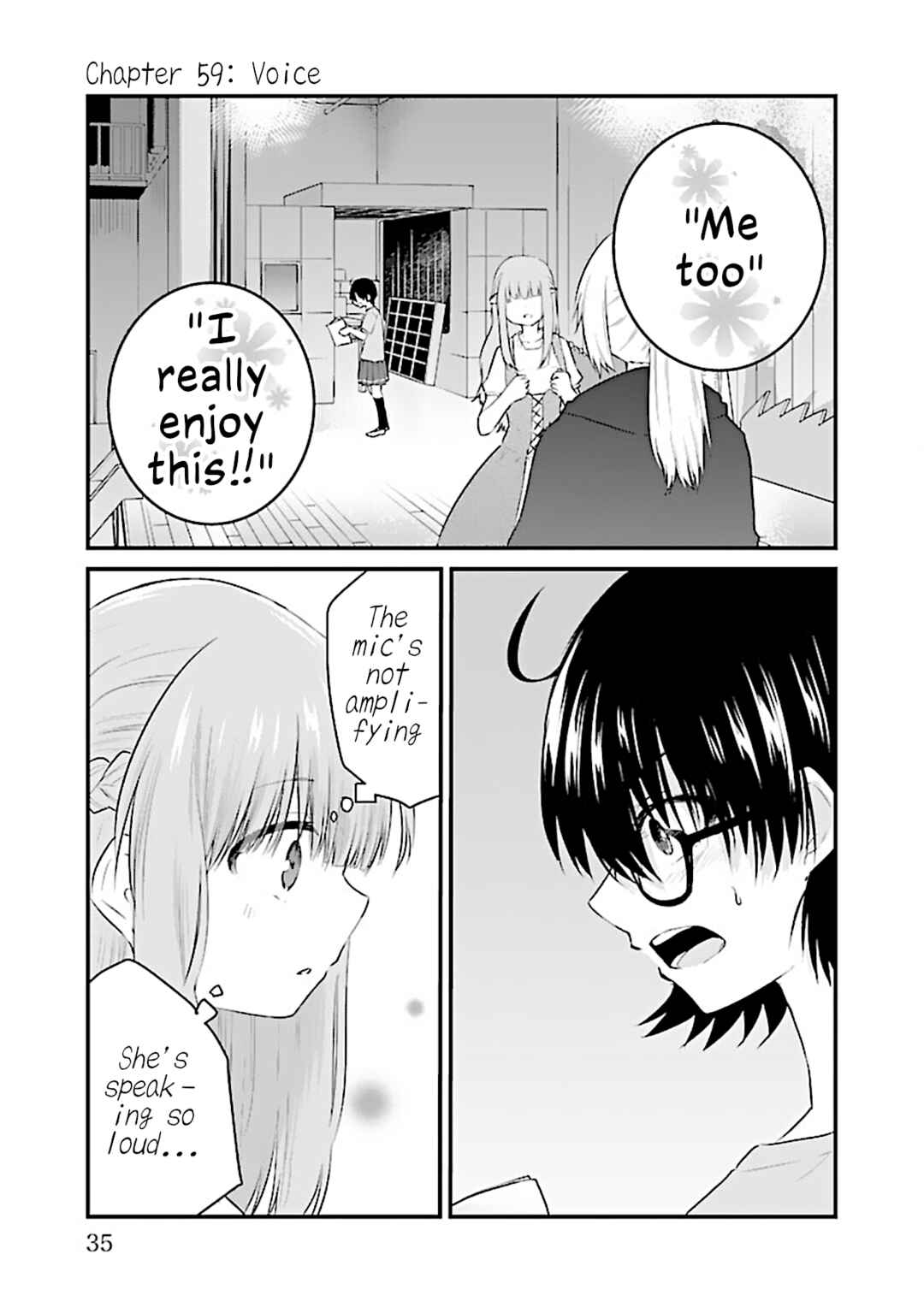 Koe ga dasenai Shoujo wa "Kanojo ga Yasashisugiru" to Omotte iru Chapter 59 - Page 1
