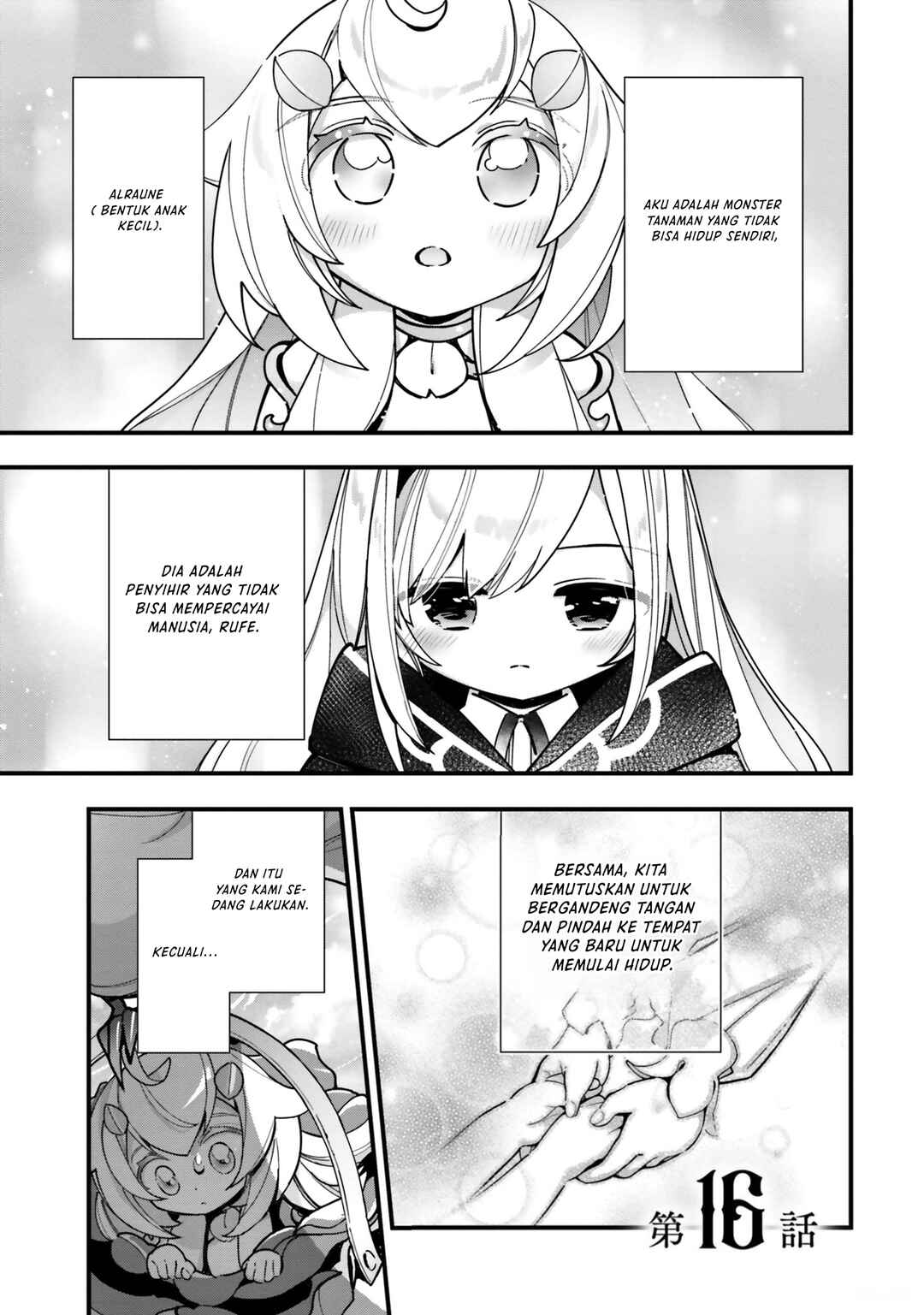 Shokubutsu Monster Musume Nikki: Seijo datta Watashi ga Uragirareta Hate ni Alraune ni Tensei Shite Shimatta node, kore kara wa Kougousei o Shinagara Shizuka ni Shokubutsu Life o Sugoshimasu Chapter 16 - Page 2