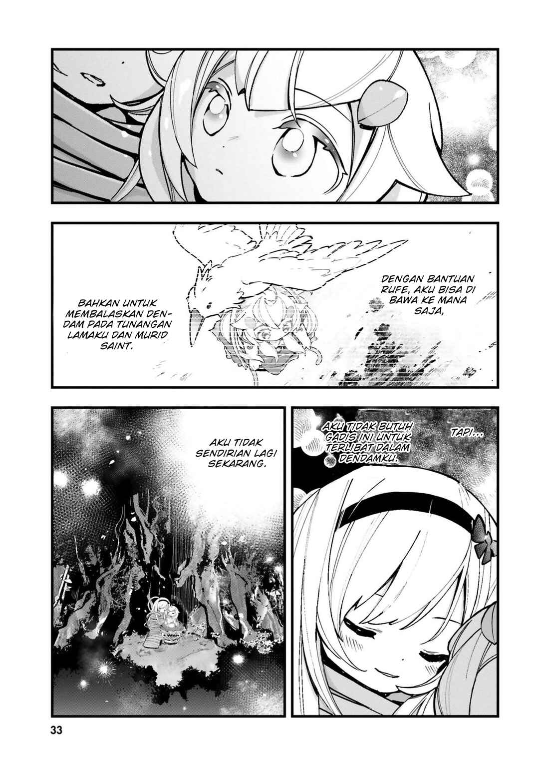 Shokubutsu Monster Musume Nikki: Seijo datta Watashi ga Uragirareta Hate ni Alraune ni Tensei Shite Shimatta node, kore kara wa Kougousei o Shinagara Shizuka ni Shokubutsu Life o Sugoshimasu Chapter 16 - Page 32
