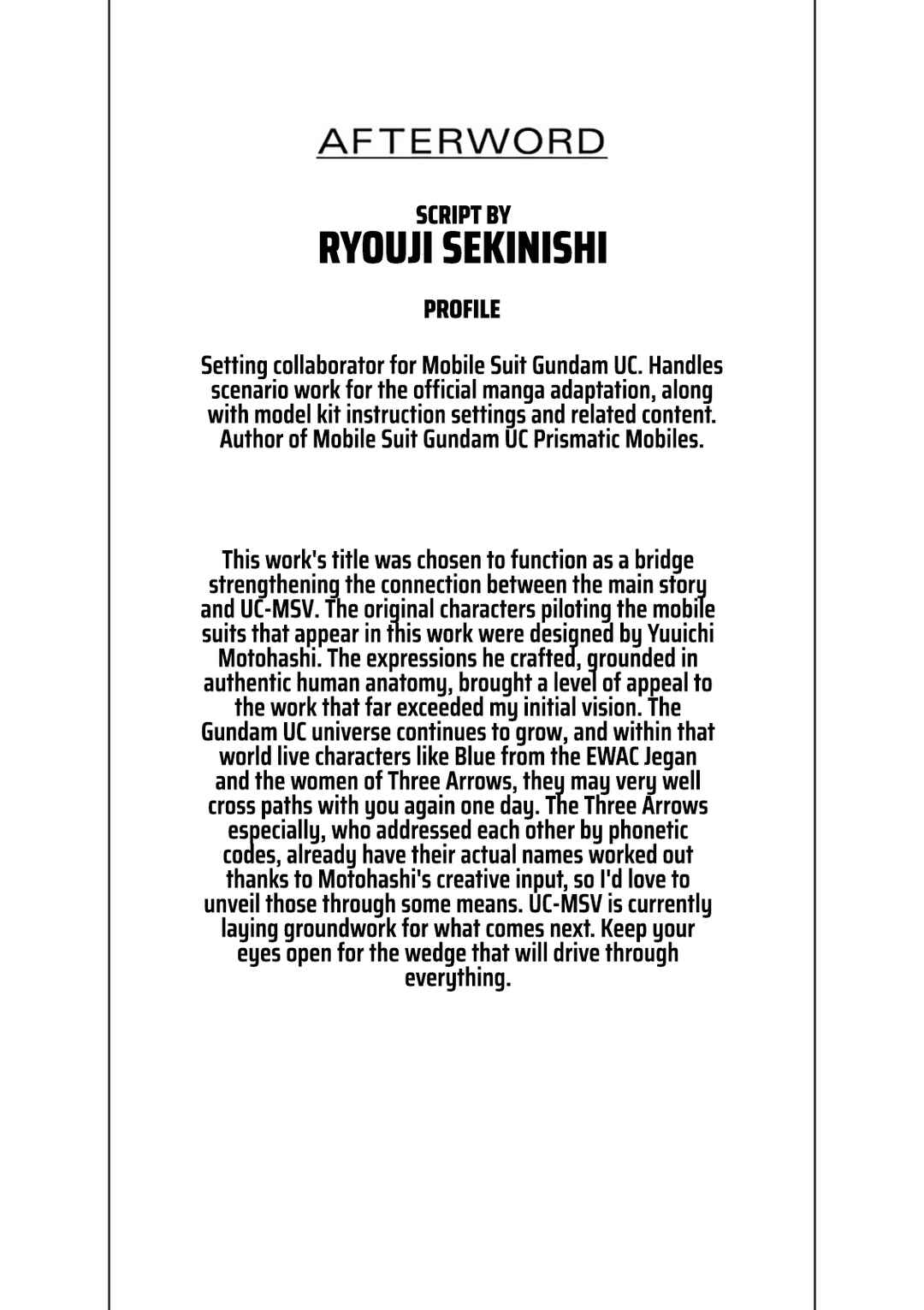 Mobile Suit Gundam UC MSV Wedge Chapter 6 - Page 38