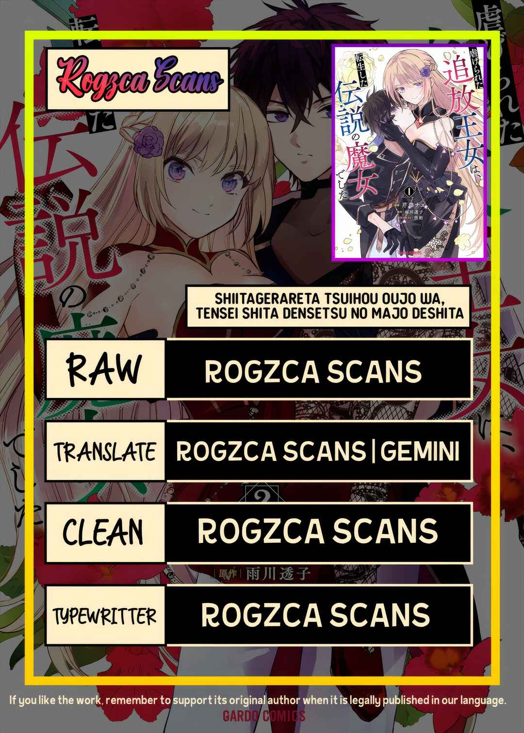 Shiitagerareta Tsuihou Oujo wa, Tensei Shita Densetsu no Majo deshita Chapter 8 - Page 1