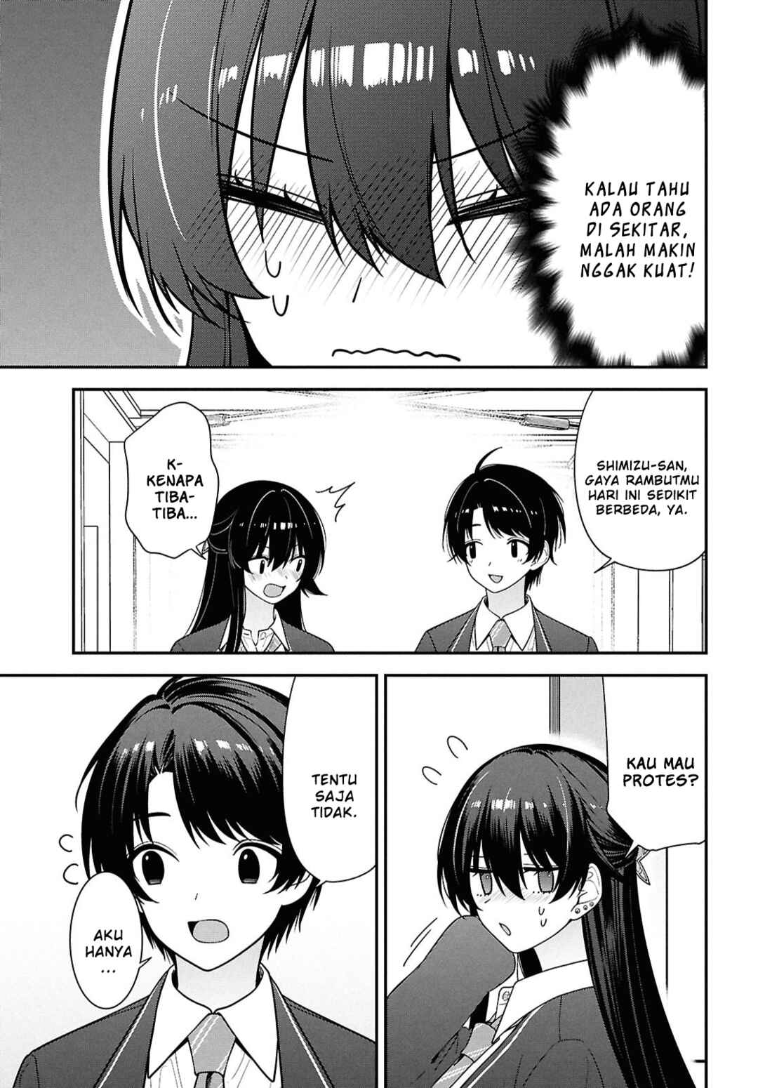Tonari no Seki no Yankee Shimizu-san ga Kami wo Kuroku Sometekita Chapter 14 - Page 15
