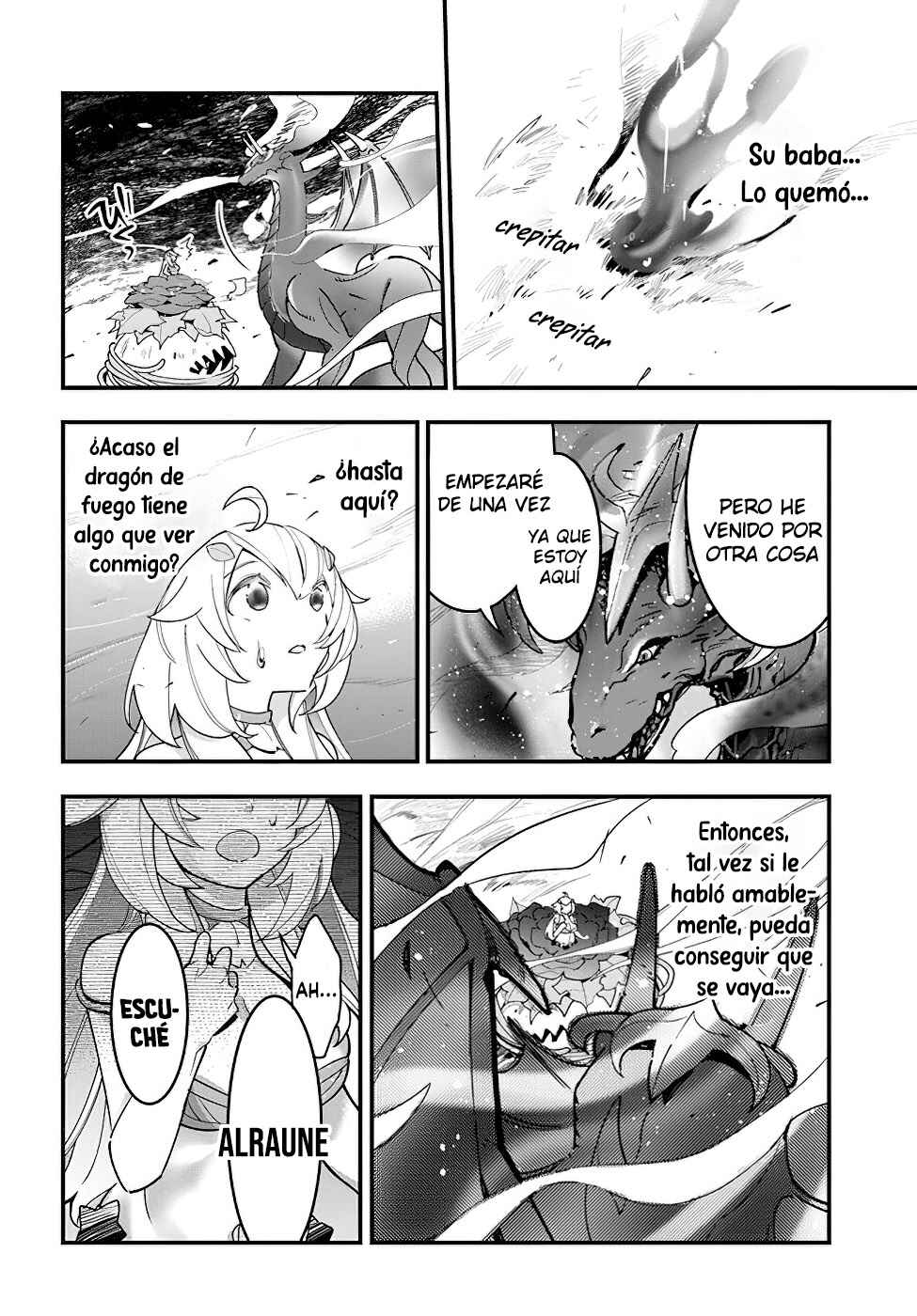 Shokubutsu Monster Musume Nikki: Seijo datta Watashi ga Uragirareta Hate ni Alraune ni Tensei Shite Shimatta node, kore kara wa Kougousei o Shinagara Shizuka ni Shokubutsu Life o Sugoshimasu Chapter 14 - Page 6
