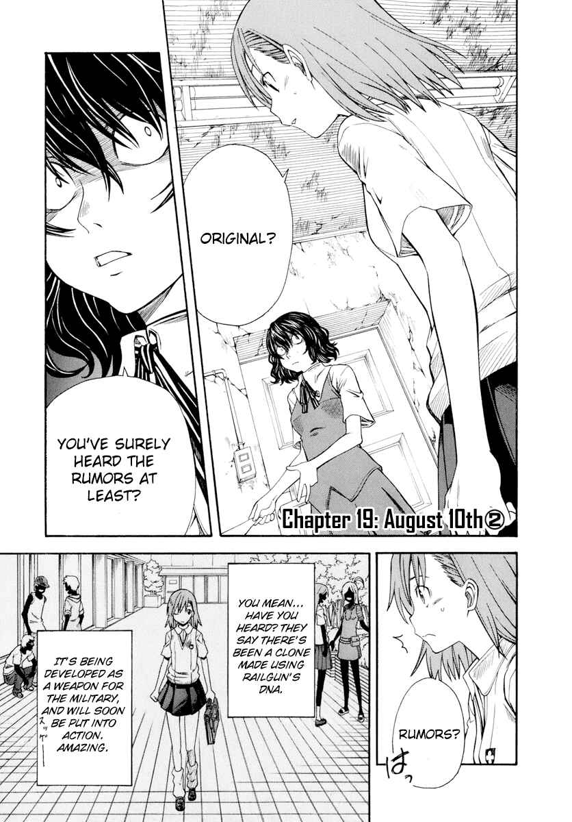Toaru Majutsu no Index Gaiden: Toaru Kagaku no Railgun Chapter 19 - Page 1