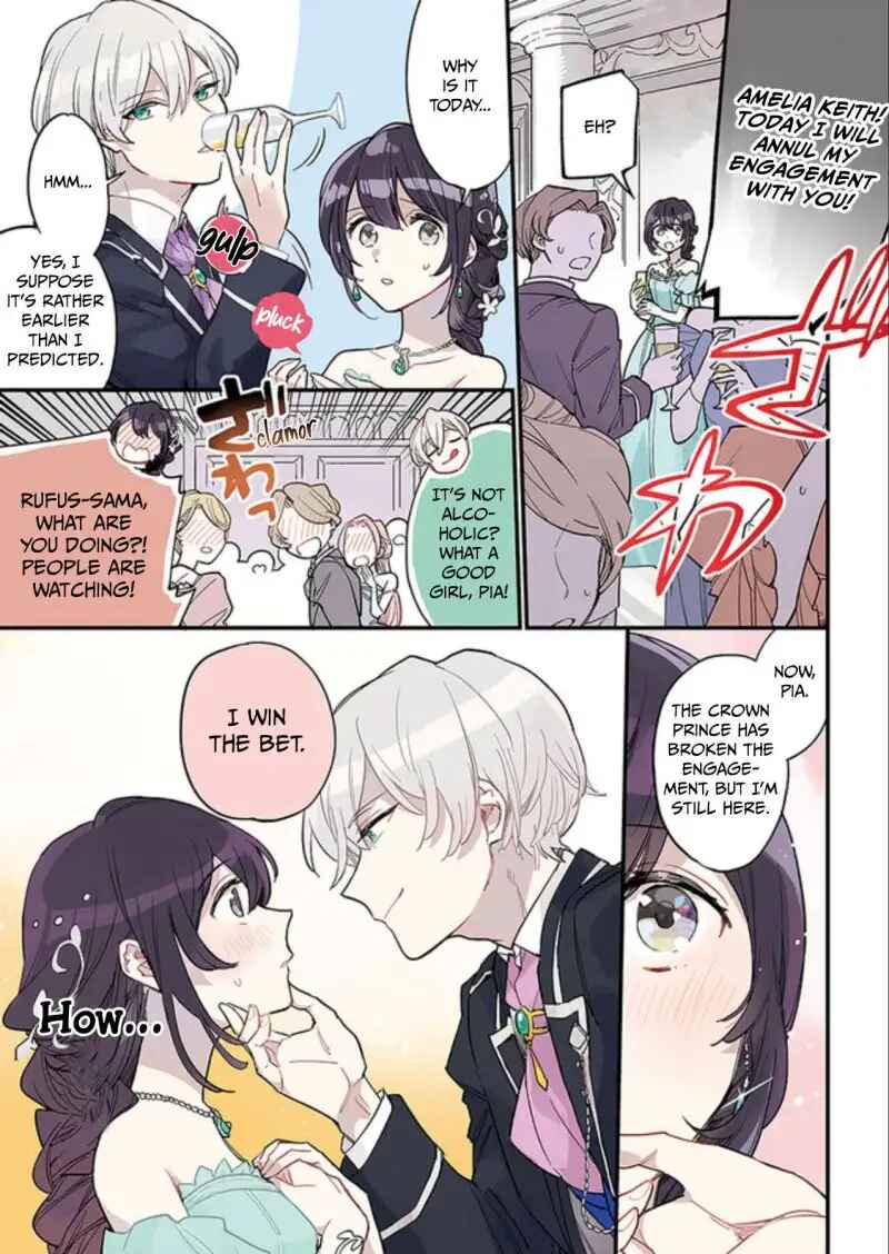 Yowaki MAX Reijou nanoni, Ratsuwan Konyakusha-sama no Kake ni Notte Shimatta Chapter 1 - Page 1