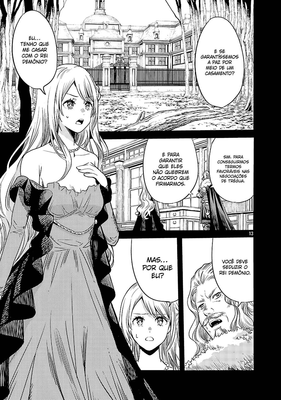 Koushaku Reijou no Rouraku Mission ~Maou to no Seiryaku Kekkon ga, Jinrui Saigo no Kirifuda desu!... tte, Maou ga Onnanoko no Baai wa Dou Sureba Ii no desu ka!?~ Chapter 1 - Page 12
