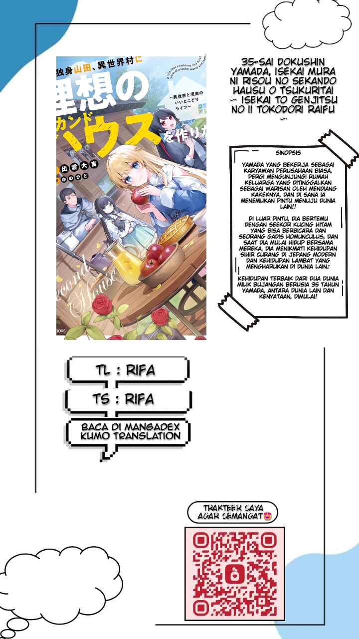 35-sai Dokushin Yamada, Isekai Mura ni Risou no Second House wo Tsukuritai ~Isekai to Genjitsu no Iitokodori Life~ Chapter 3.2 - Page 1