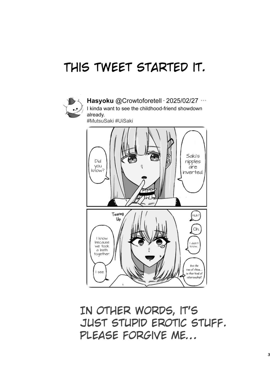 Saki-chan kanbotsu chikubi tte hontou!? Chapter ? - Page 3