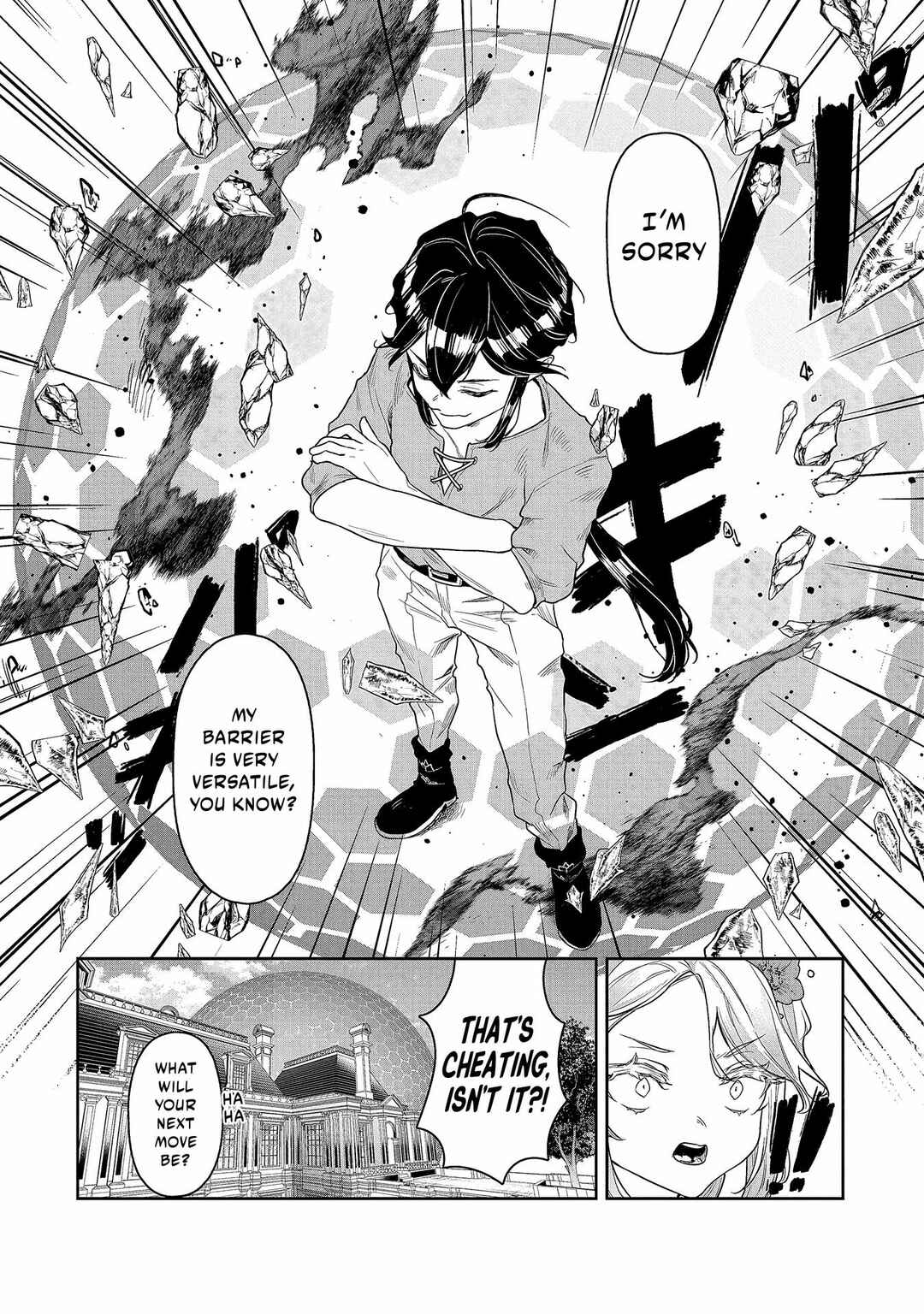 Kuni ni Saikyou no Barrier wo Hattara Heiwa ni Narisugite Tsuihousaremashita ~Ore no Mahou ga Yabasugite, Bijo to Mazoku ni Kakomarerun da ga!?~ Chapter 3 - Page 15