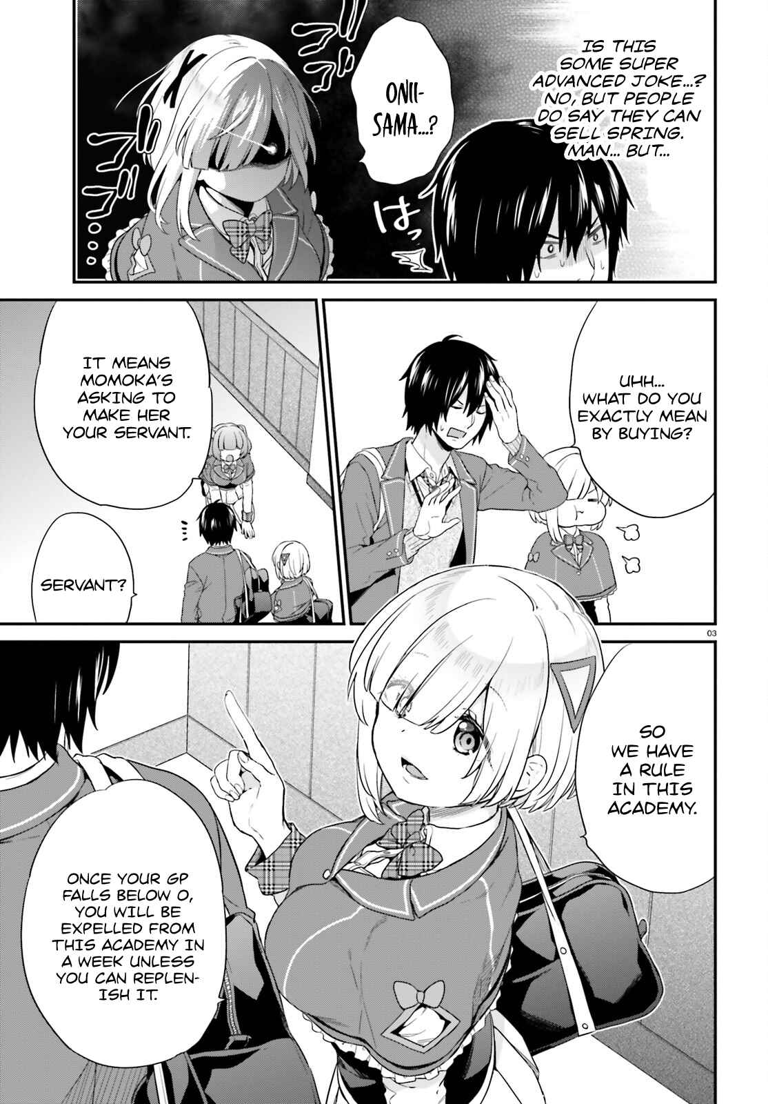 Jishou F-Rank no Oniisama ga Game de Hyouka sareru Gakuen no Chouten ni Kunrin suru Sou desu yo? Chapter 3 - Page 3