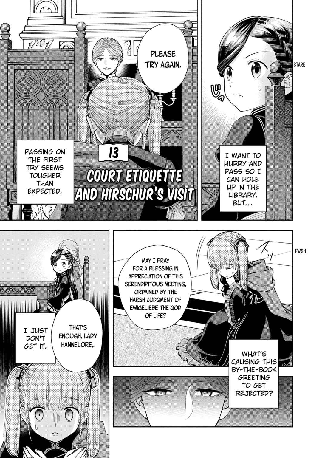 Honzuki no Gekokujou: Shisho ni Naru tame ni wa Shudan o Erandeiraremasen—Dai-4 Bu: Kizokuin no Toshokan o Sukuitai! Chapter 13 - Page 3