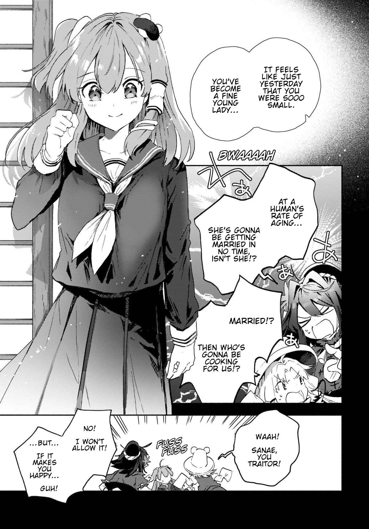 Touhou Project Niji Sousaku Series - Sanae-san wa Iedechuu! Chapter 8.1 - Page 5