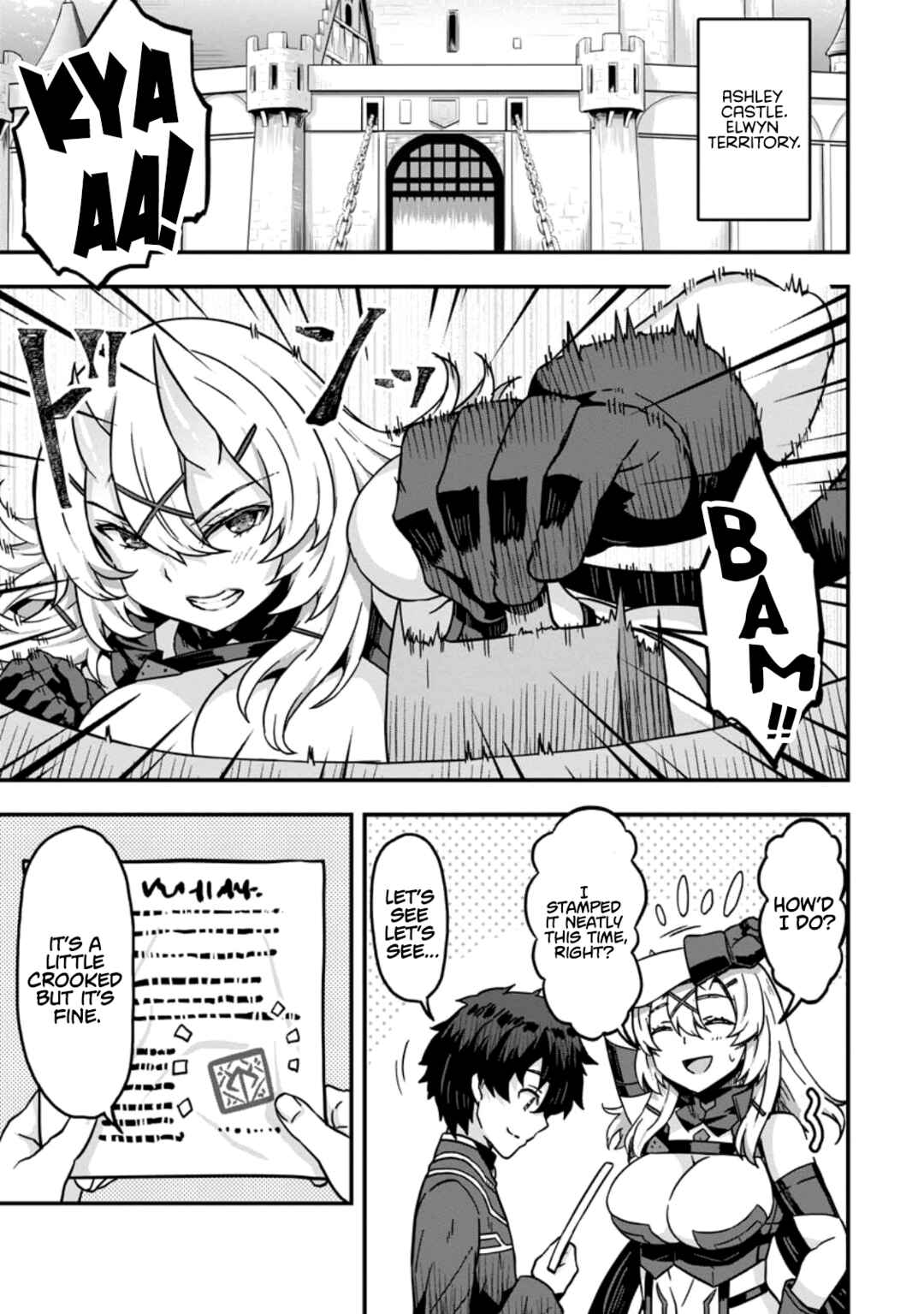 Isekai Saikyou no Yome desu ga, Yoru no Tatakai wa Ore no Hou ga Tsuyoi You desu - Chiryaku wo Ikashite Nariagaru Harem Senki Chapter 4 - Page 1