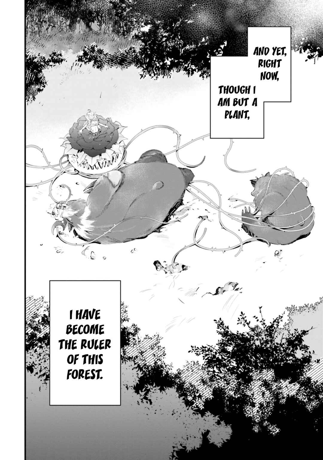 Shokubutsu Monster Musume Nikki: Seijo datta Watashi ga Uragirareta Hate ni Alraune ni Tensei Shite Shimatta node, kore kara wa Kougousei o Shinagara Shizuka ni Shokubutsu Life o Sugoshimasu Chapter 8 - Page 32