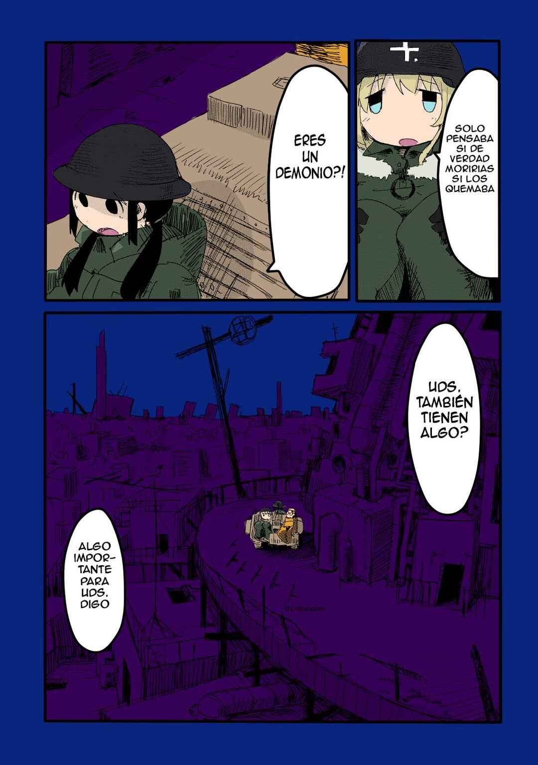 Shoujo Shuumatsu Ryokou (Fan Colored) Chapter 6 - Page 12