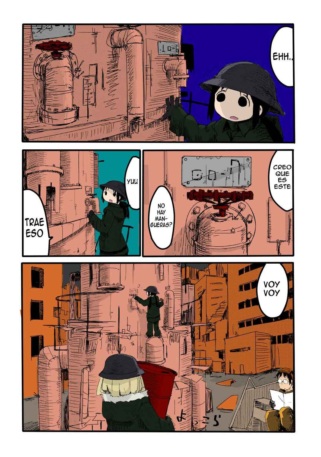 Shoujo Shuumatsu Ryokou (Fan Colored) Chapter 6 - Page 2