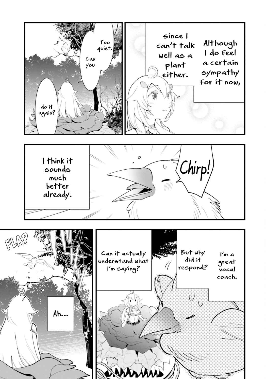 Shokubutsu Monster Musume Nikki: Seijo datta Watashi ga Uragirareta Hate ni Alraune ni Tensei Shite Shimatta node, kore kara wa Kougousei o Shinagara Shizuka ni Shokubutsu Life o Sugoshimasu Chapter 9 - Page 12