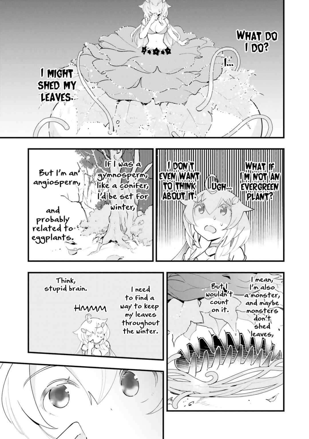 Shokubutsu Monster Musume Nikki: Seijo datta Watashi ga Uragirareta Hate ni Alraune ni Tensei Shite Shimatta node, kore kara wa Kougousei o Shinagara Shizuka ni Shokubutsu Life o Sugoshimasu Chapter 9 - Page 14