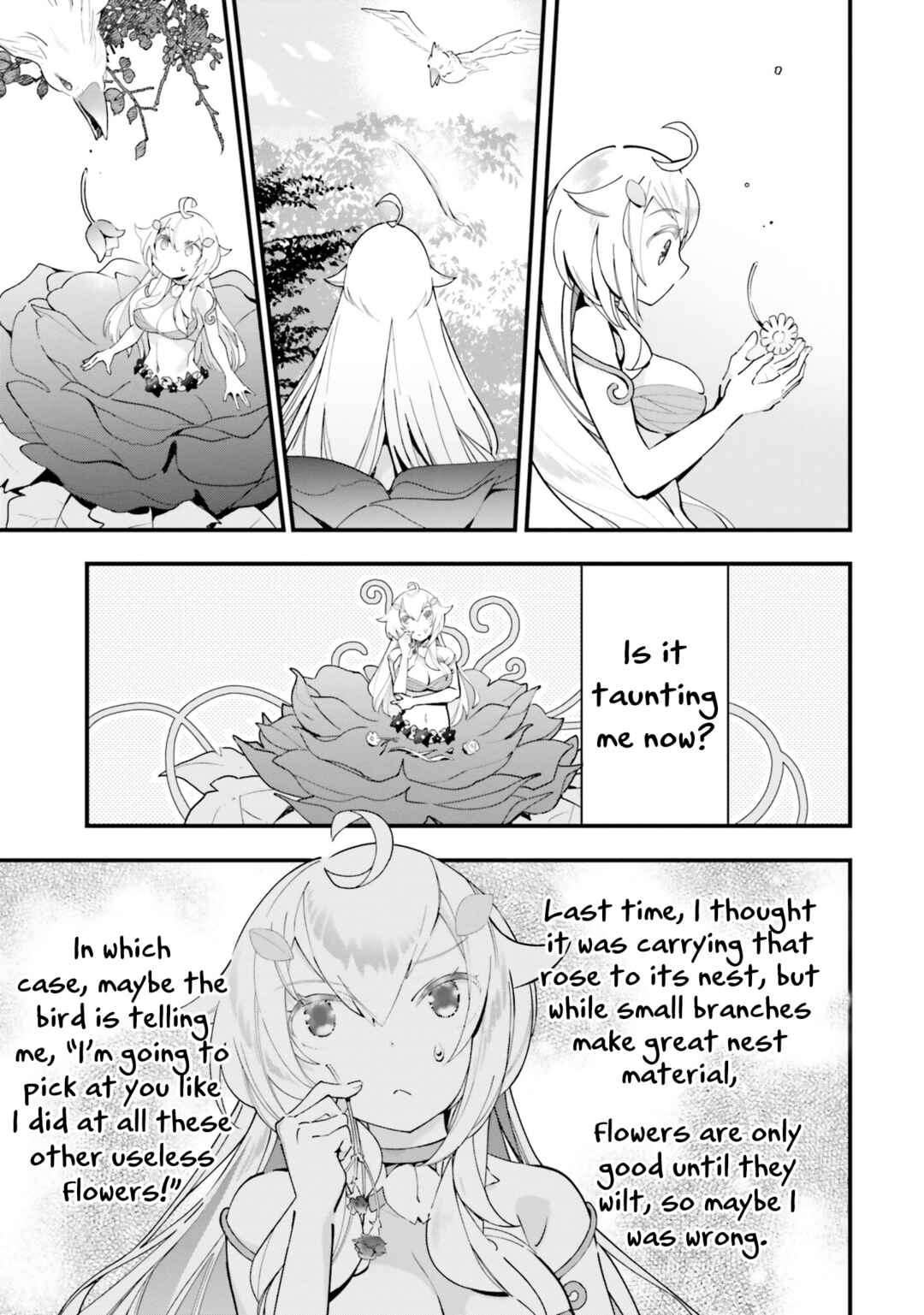 Shokubutsu Monster Musume Nikki: Seijo datta Watashi ga Uragirareta Hate ni Alraune ni Tensei Shite Shimatta node, kore kara wa Kougousei o Shinagara Shizuka ni Shokubutsu Life o Sugoshimasu Chapter 9 - Page 6