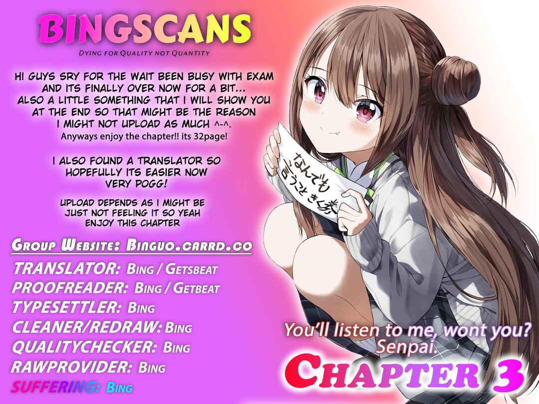 Kiite kuremasu yo ne? Senpai Chapter 3 - Page 1