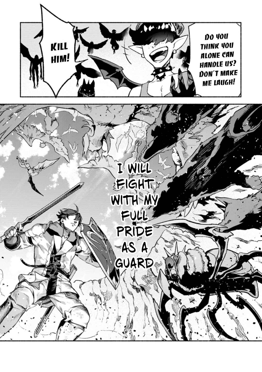 Sono Monban, Saikyou ni Tsuki: Tsuihou Sareta Bougyoryoku 9999 no Senshi, Outo no Monban to shite Musou Suru Chapter 16 - Page 4