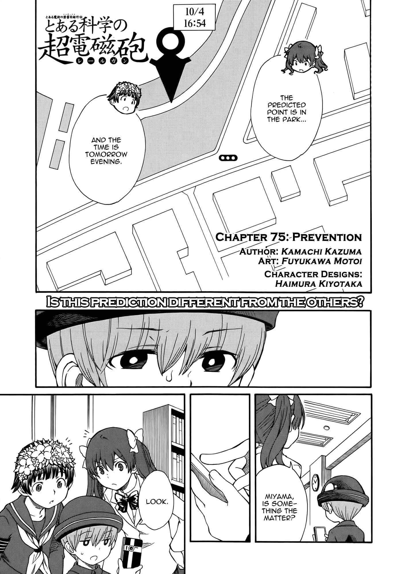 Toaru Majutsu no Index Gaiden: Toaru Kagaku no Railgun Chapter 75 - Page 1