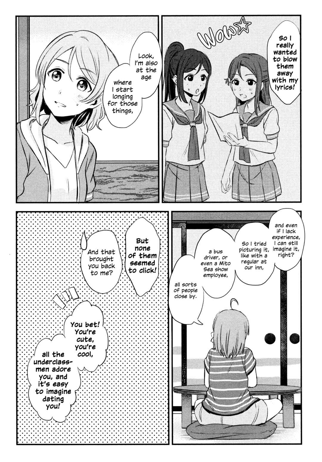 Love Live! Sunshine!! - A Love-Tinted Aquamarine (Doujinshi) Chapter 4 - Page 4