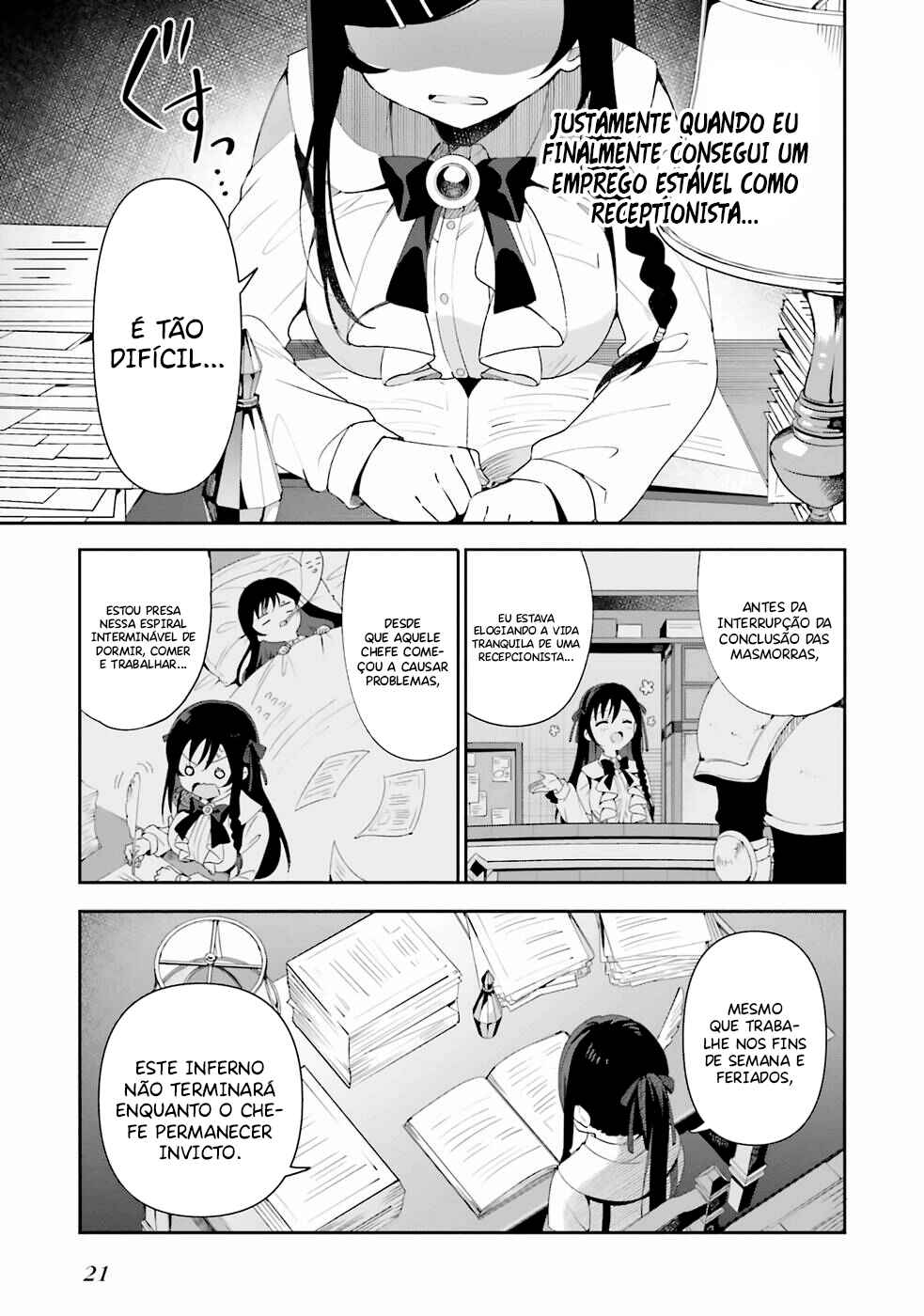 Guild no Uketsukejou Desu ga, Zangyou wa Iya Nanode Boss wo Solo Toubatsu Shiyou to Omoimasu Chapter 1 - Page 19
