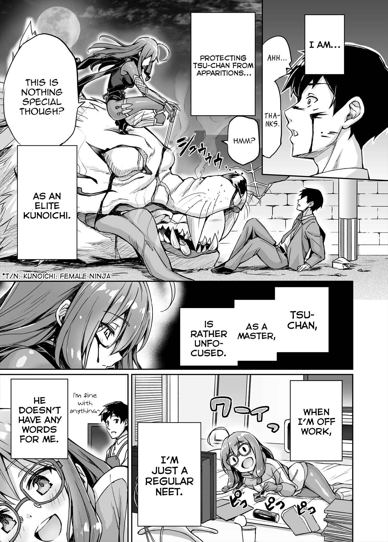 NEET de Otaku na Kunoichi to naze ka Dousei hajimemashita Chapter 2 - Page 1