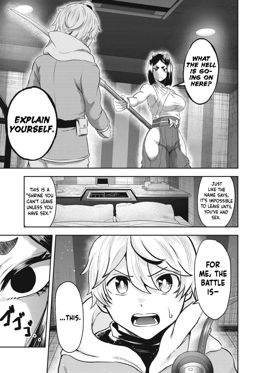Sei-jun Ecstasy: XXX Shinai to Derarenai Heya de Mazoku o Buttaoshimasu Chapter 3 - Page 4