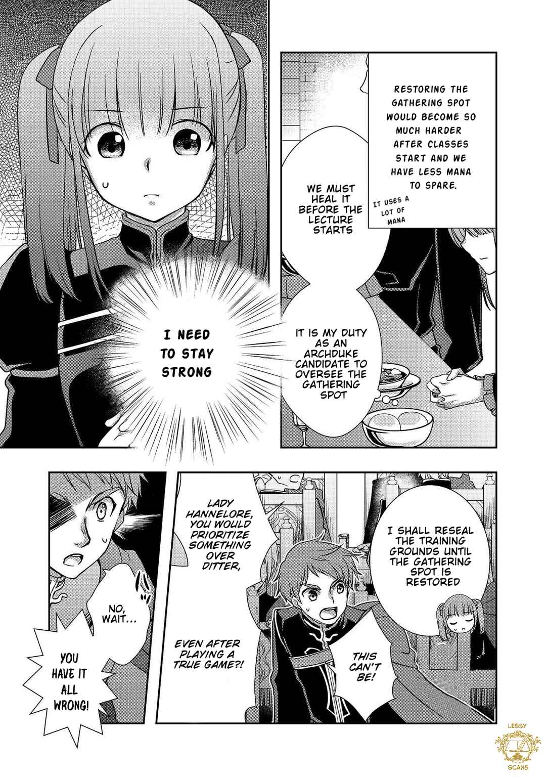 Honzuki no Gekokujou: Hannerōre no Kizoku-in Gonensei Ichi - Koishite Mitai O'hime-sama Chapter 2 - Page 3
