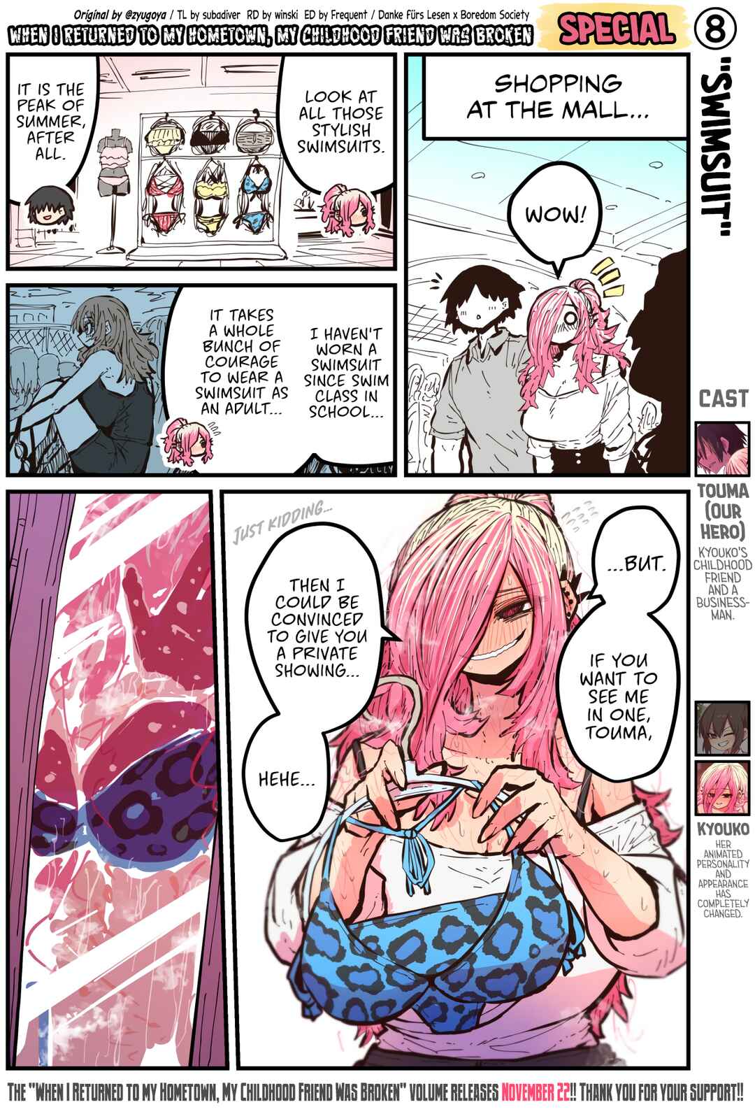 Jimoto ni Kaettekitara Osananajimi ga Kowareteta Chapter 50.8 - Page 1