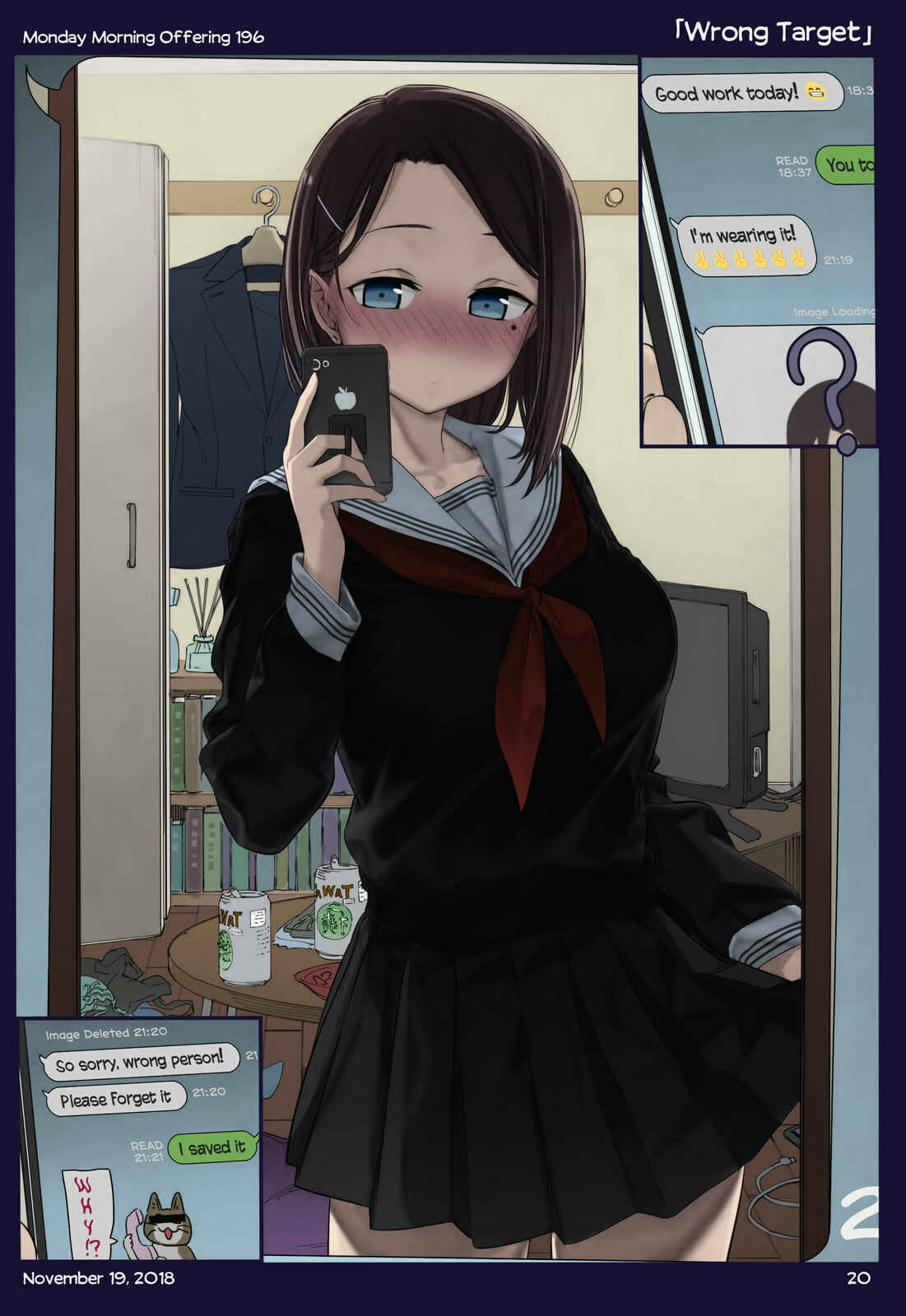 Getsuyoubi no Tawawa (Twitter Webcomic) (Fan Colored) Chapter 21 - Page 18