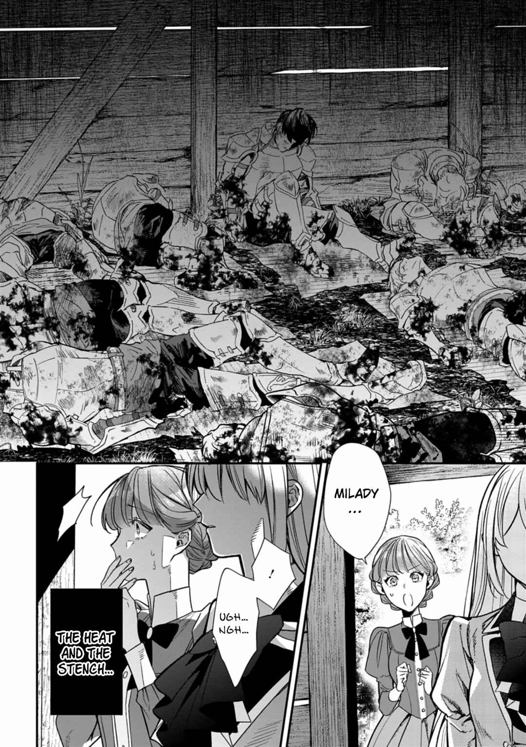 Me no Mae no Sangeki de Zense wo Omoidashitakedo, Amarini mo Mondai Yamazumi de Ippai Ippaidesu. Chapter 1 - Page 2