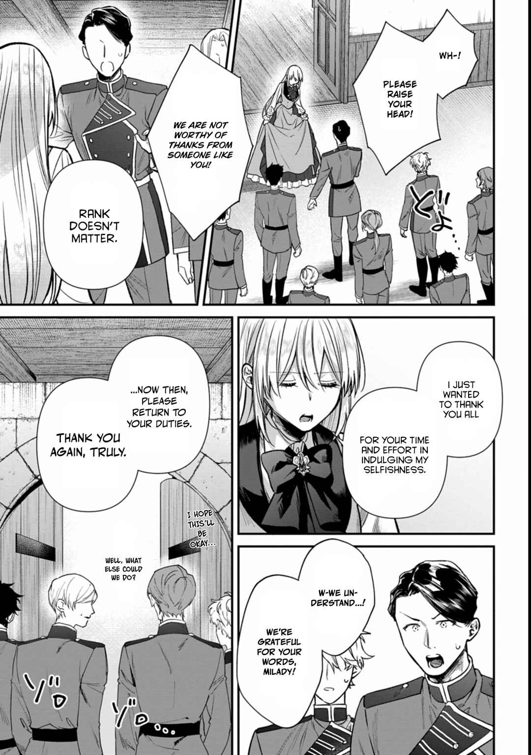 Me no Mae no Sangeki de Zense wo Omoidashitakedo, Amarini mo Mondai Yamazumi de Ippai Ippaidesu. Chapter 1 - Page 35