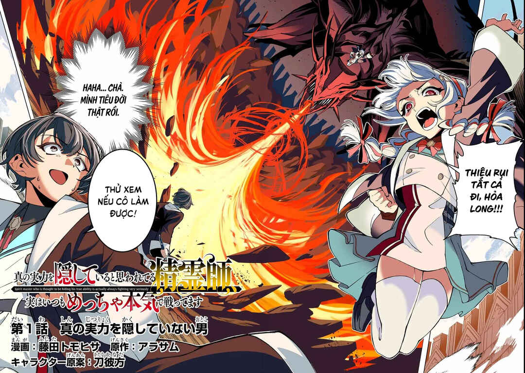 Shin no Jitsuryoku wo Kakushiteiru to Omowareteru Seireishi, Jitsuwa Itsumo Meccha Honki de Tatakattemasu Chapter 1 - Page 2