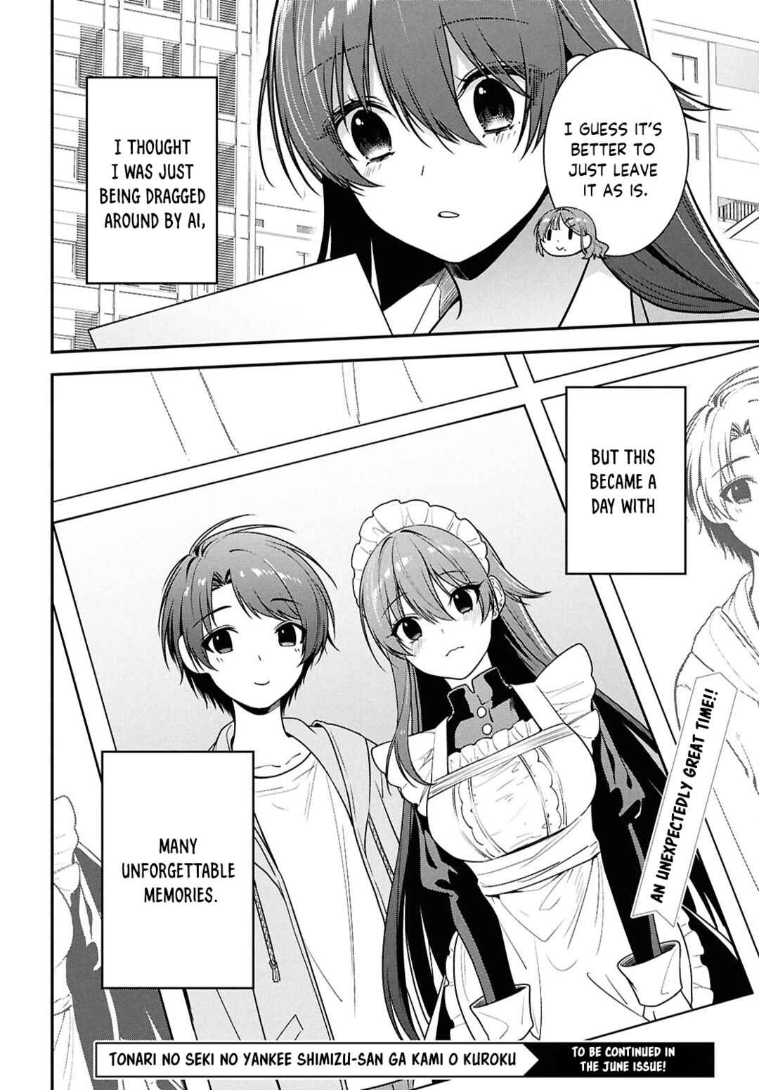 Tonari no Seki no Yankee Shimizu-san ga Kami wo Kuroku Sometekita Chapter 7 - Page 34