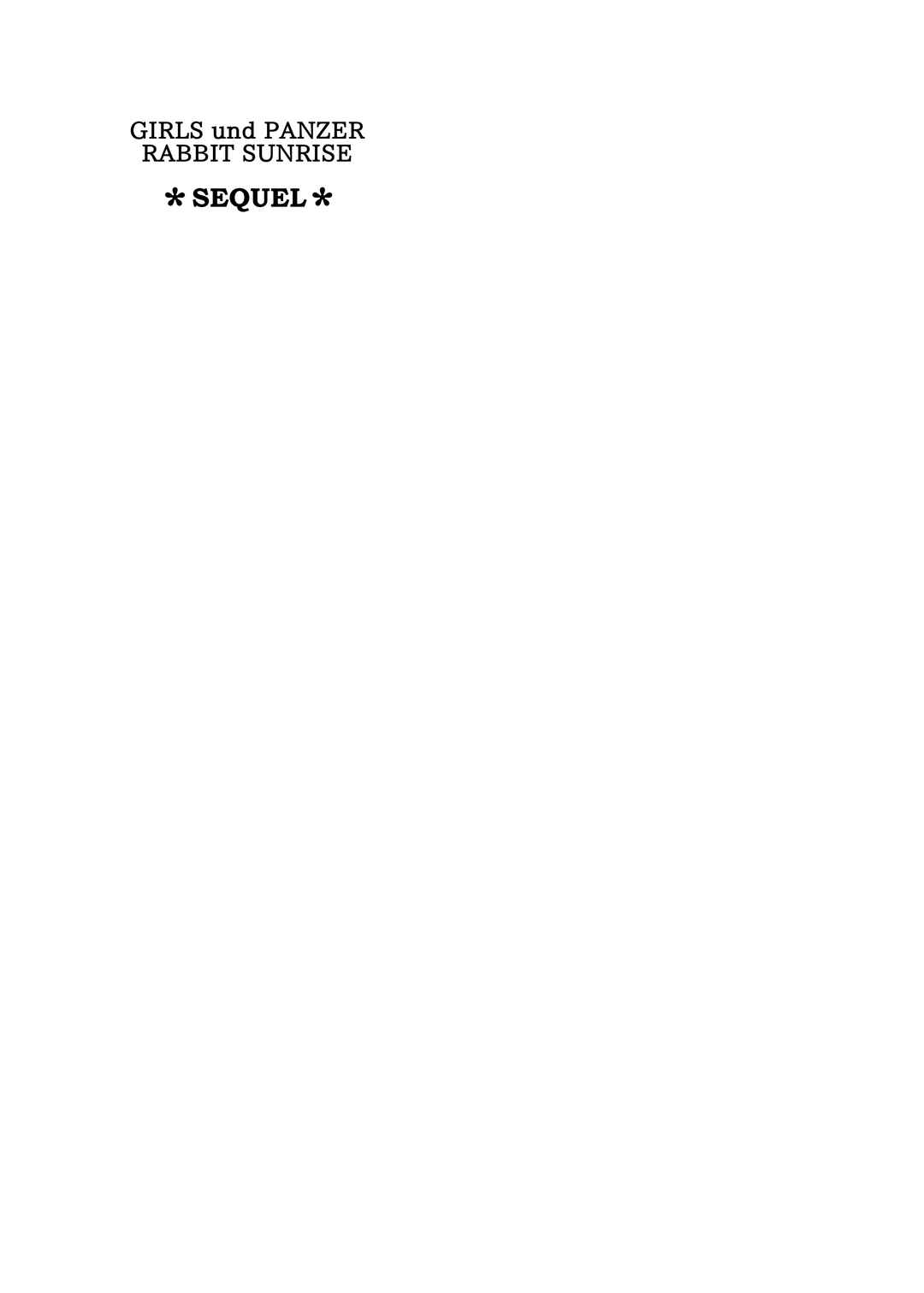 Girls und Panzer - RABBIT SUNRISE (Doujinshi) Chapter 2 - Page 1