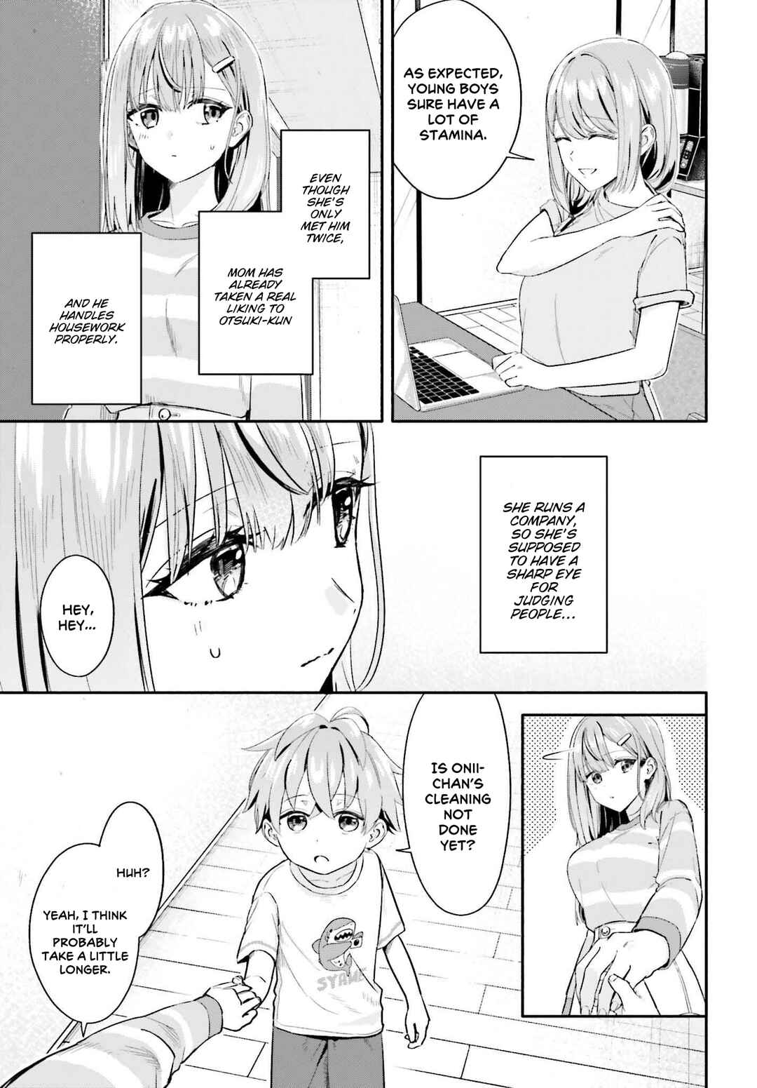 Kaji Daikou no Arubaito wo Hajimetara Gakuen Ichi no Bishoujo no Kazoku ni Kiniirarechaimashita. Chapter 7.1 - Page 7