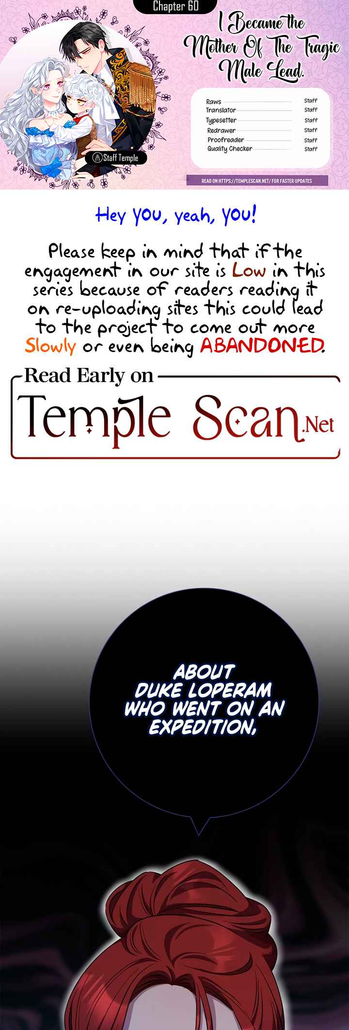 I Became the Mother of the Evil Male Lead Chapter 60 - Page 1