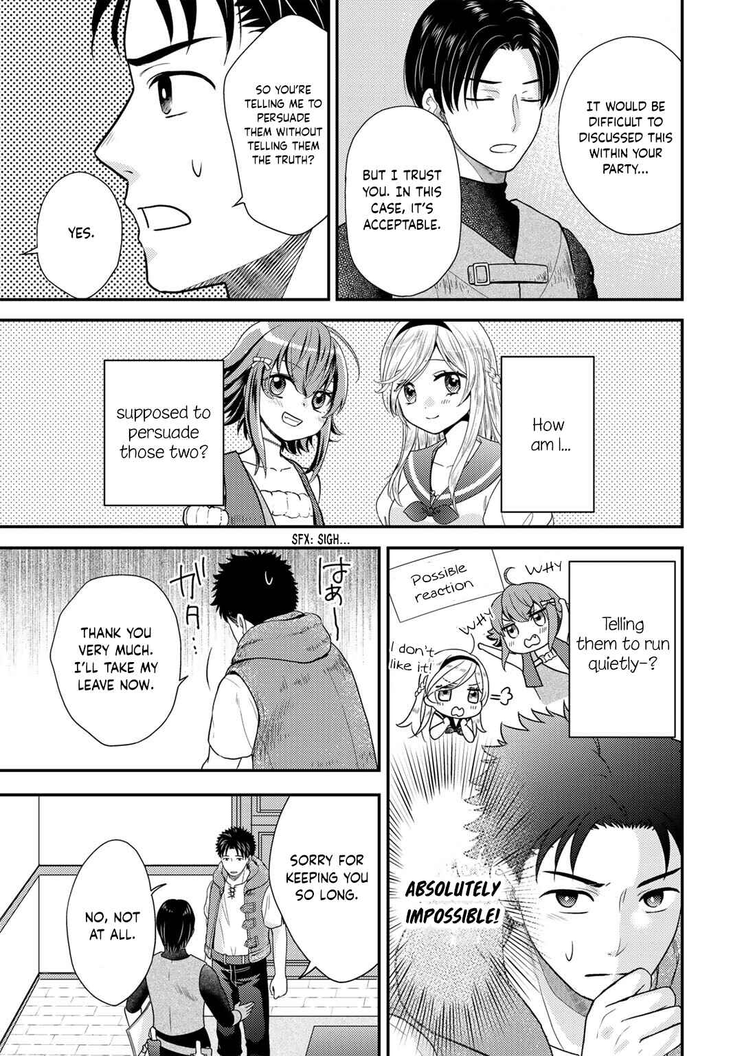 Isekai ni Kita Mitai dakedo Dou Sureba Yoi no Darou: Shachiku SE no My Pace Boukenki Chapter 15 - Page 12