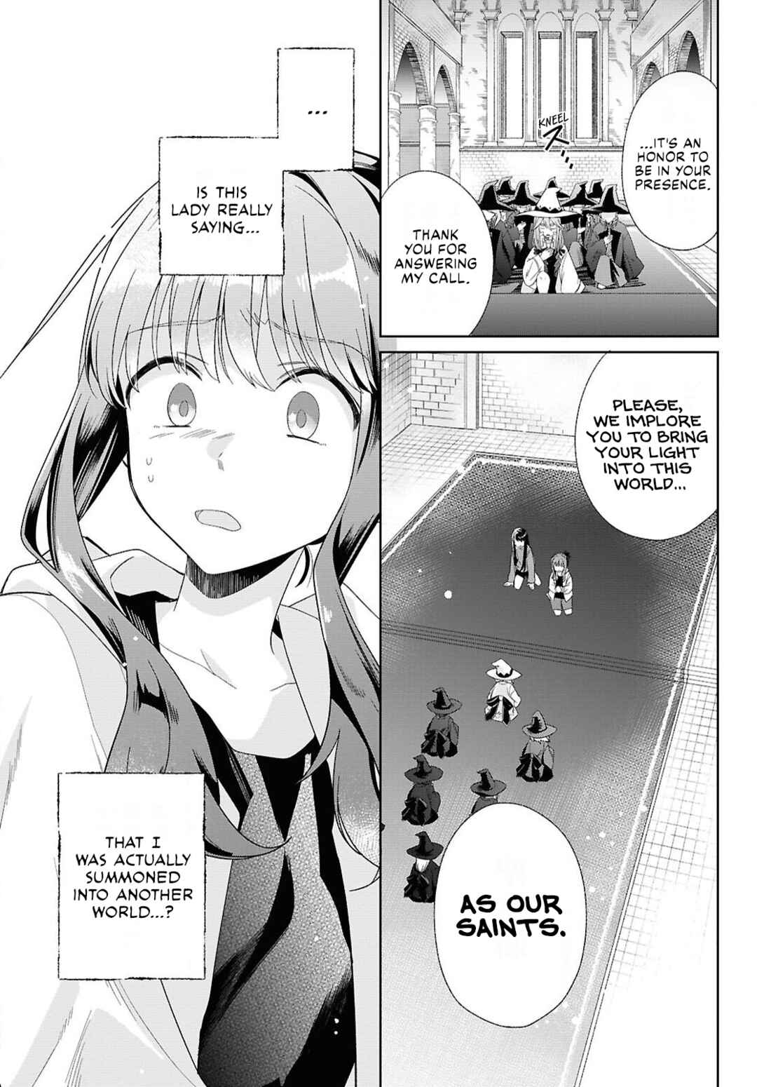 Muryoku Seijo to Munou Oujo ~Maryoku Zero de Shoukansareta Seijo no Isekai Kyuukokuki~ Chapter 1 - Page 10