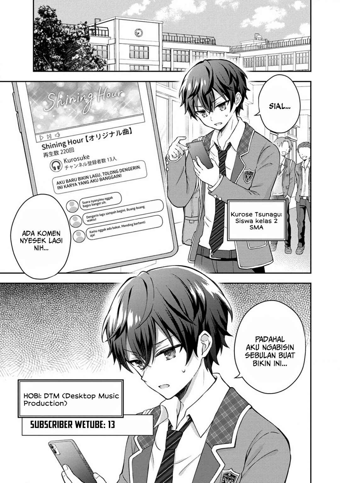 Tonari no Seki no Inkya Joshi ga Oshi Utaite Datta ~Ore no Kyoku o Uttatekure!~ Chapter 1 - Page 5