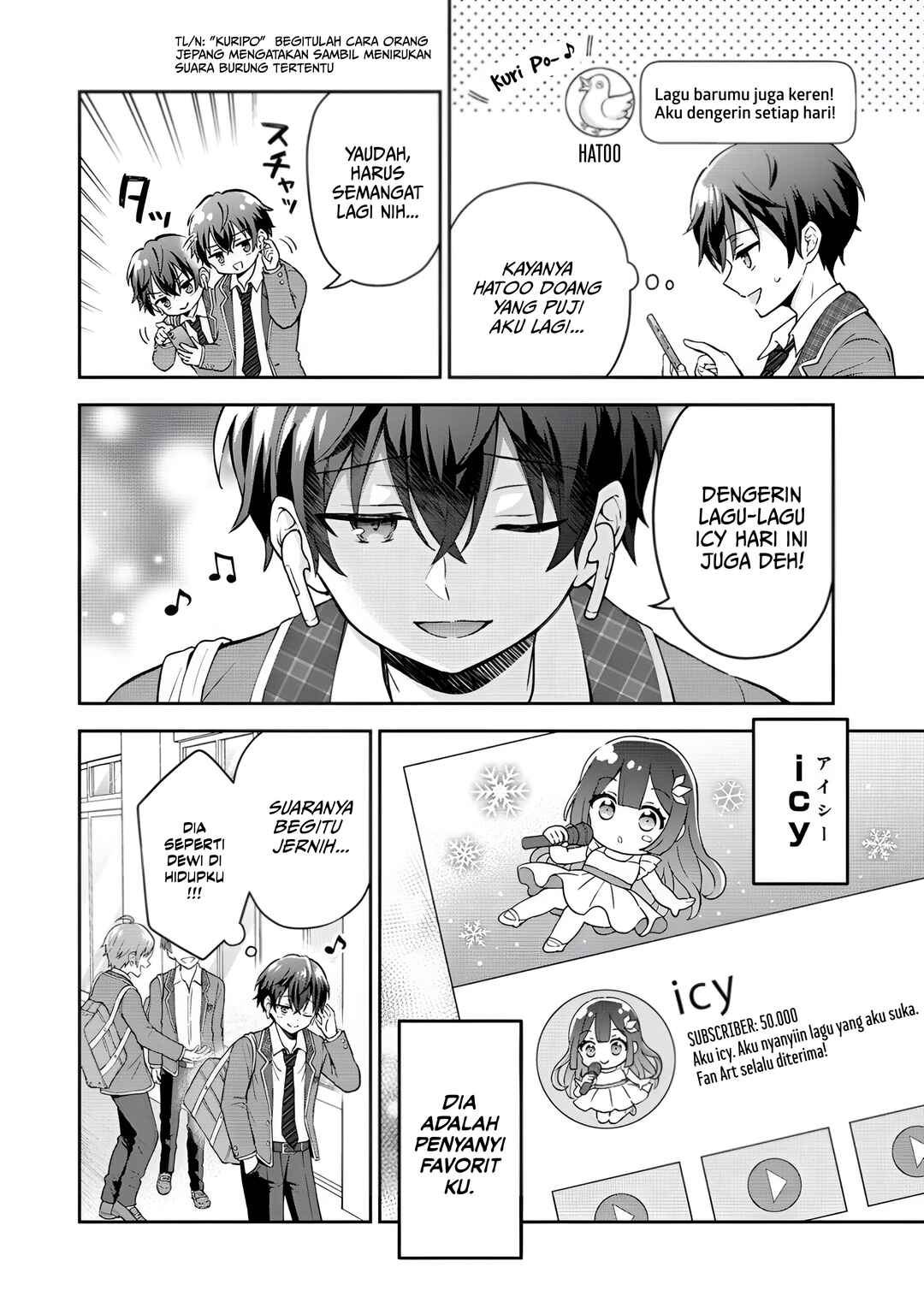 Tonari no Seki no Inkya Joshi ga Oshi Utaite Datta ~Ore no Kyoku o Uttatekure!~ Chapter 1 - Page 6